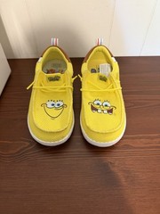 Hey Dude Wally Funky SpongeBob Yellow/Brown Low Top Sneakers Youth J3 EU 35