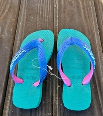 Havaianas – Kids – Flip Flop Sandals – Lake Green – Size 9C – $17- NEW