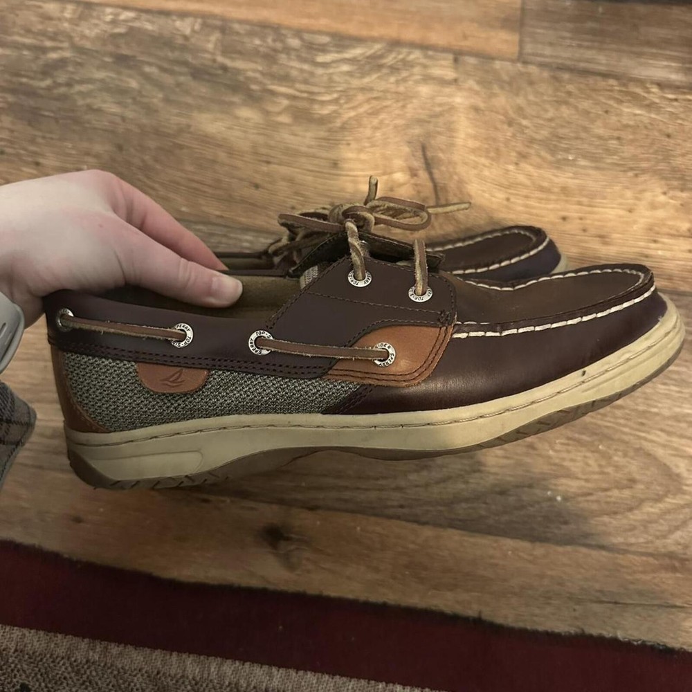 Sperry Top Sider brown boat shoes Kids Size 6 #preppy #summer #sailboat