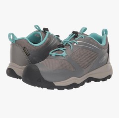 KEEN Youth Wanduro Low Waterproof Hiking Sneakers in Steel Grey/Ipanema