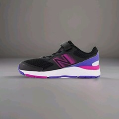 YA680BP6 New Balance 680 V6 Hook & Loop Shoe, Black/Pop/Aura, Men’s Size 6.5 .