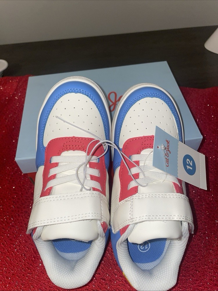 Cat & Jack “JAID” Sneakers Red White Blue Green Yellow Tennis Shoes Size 12