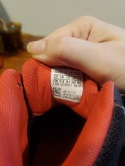 ADIDAS Hoops 2.0 Mid Black Hi-Res Red Black Kids Size 13K