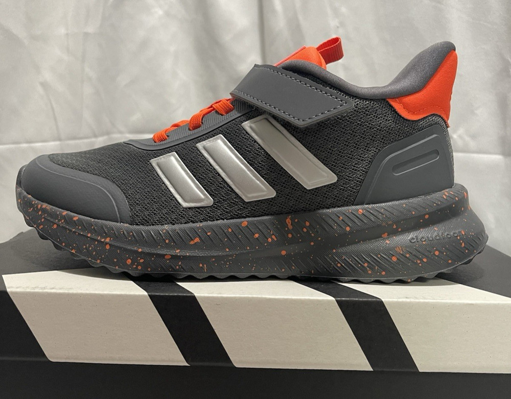 Adidas X_PLR Path EL C Kids Sneakers Black Orange Size 2 NIB KJ0834 NEW