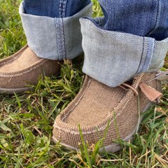 New! Youth Roper Tan CHILLIN LACE UP MOCCASINS Shoes Size 9 10 11 12 13 1 2 3