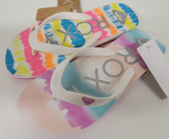 (Mismatched Color): Roxy Kids Tie Dye Flip Flop Sandals Youth Size 1 Sample