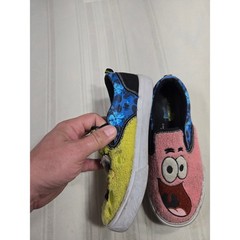 SpongeBob SquarePants Patrick Star Kids Slip On Sneakers Blue Yellow Pink Size 3