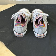 Converse All Star Double Tongue Rainbow Gray Lace Up Sneaker Sz 1 Junior