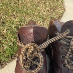 Dr Martens Boots Kid UK2/US3 Brown Leather Grunge Y2K 90s Chunky Made in England
