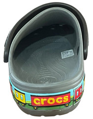 Kids Crocs Fun Lab Train Band Clog Slate Grey Kids Size J3 NWT 2018