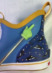 Xtratuf Kid’s Ankle Deck Boots-Light Blue/Whale Pattern-Size: 3