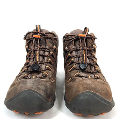 Keen Targhee Waterproof Mid Hiking Boots Youth 6 Brown Bungee Lace Cushioned