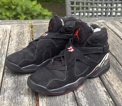 Nike Air Jordan 8 Retro GS Playoff Black Red White Size 7Y 305368-061