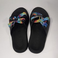 Chaco Strappy Sandal Black Multicolor Tie Dye Unisex Kids Adjustable Strap