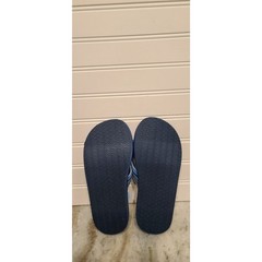 Cat & Jack Navy Blue Striped Thong Flip Flop Sandals Size M 2/3 NWT