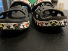 Kids Mickey Mouse Open Toe Two Strap Crocs Size C12
