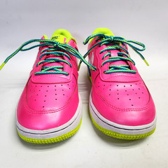 NIKE Air Force 1 Low Youth Size 3Y Pink Blast White Volt Shoes CW5766-600