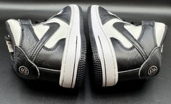Size 1 – Stüssy x Nike Air Force 1 Mid in a black and white Kids Shoes 🐼