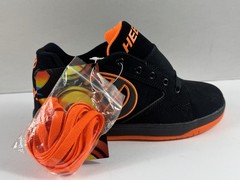 Heelys Propel 2.0 Wheeled Sneakers Black/Bright Orange Youth US 6 EU 38
