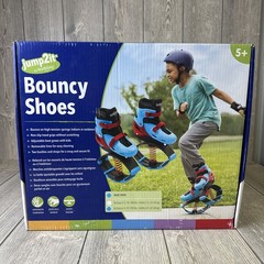 HearthSong Jump2It Bouncy Jumping Shoes Blue non slip Size 6-9 150lbs
