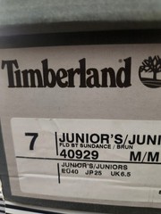 Timberland 40929 Jr Brown Beige Leather Lace-Up Ankle Boots Kids US 7 EU 40