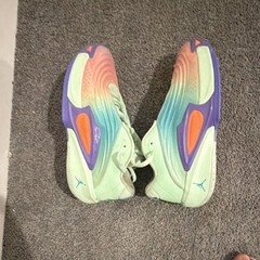 Jordan Luka 2 Kids Basketball Sneakers Mint Green Orange Purple Blue Gradient