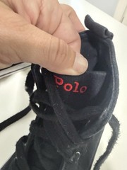 Polo Ralph Lauren Bear Embroidered High Top Canvas Lace Up Kid’s Shoes size 12
