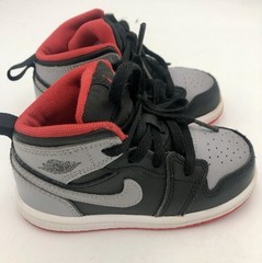 Big Kid’s Jordan 1 Mid Black/Cement Grey-Fire Red (DQ8423 006) – 6.5 L2