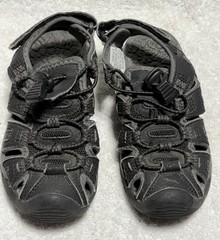 Gray And Black Closed Toe Outdoor Sport Sandals Kids Size 12