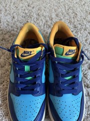 Nike Dunk Lows GS Size 5.5 Blue Green and Yellow Mix Sneakers