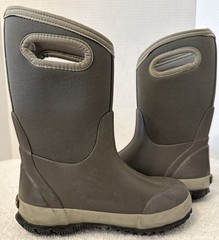 Bogs Kids Size 13 K Classic Matte Gray WP Insulated Boots 72328-050