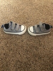 Nice! Converse Infant/Toddler Shoe Size 3 Chambray Denim Blue