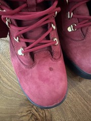 TIMBERLAND JUNIORS 6 IN FIELD BOOTS RED A2JMY. Size 7