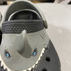 Crocs toddler kids C8 Fun Lab Shark Shoes With Fin
