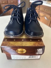 Footmate Todd baby size 3.5 Navy Classic Hard Bottom Hi Top Dress New