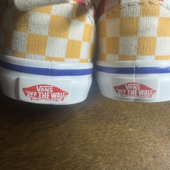 Vans Old Skool Checkerboard Toddler Size 4 Multicolor Red Blue Yellow Shoes