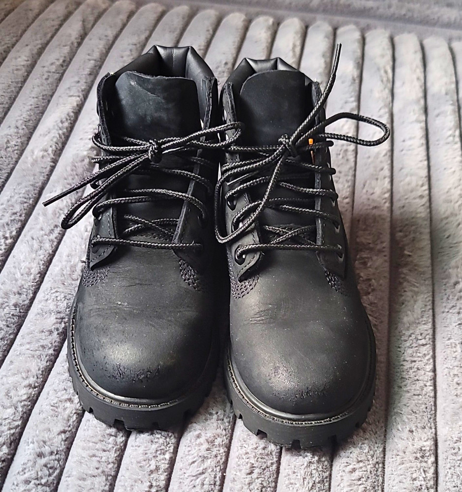 Timberland 12807 Unisex Kids Ankle Leather Lace Up Boots US 10 Black MPN 12807