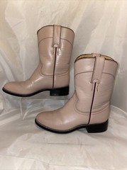 Justin Youth Roper Cowboy Boots Size 2D Light Pink 107*O
