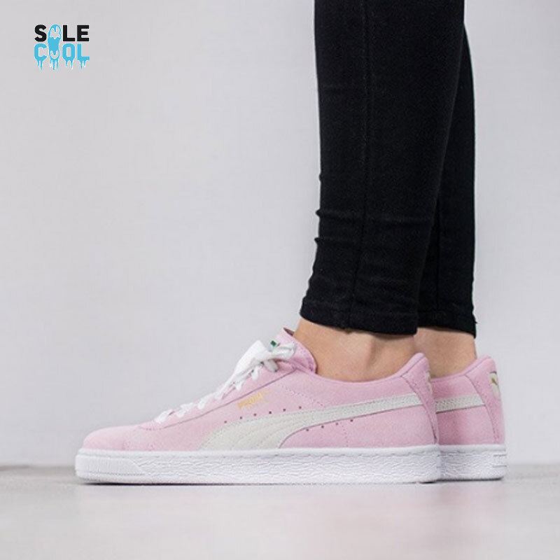 junior PUMA SUEDE CLASSIC PINK WHITE 355110-30