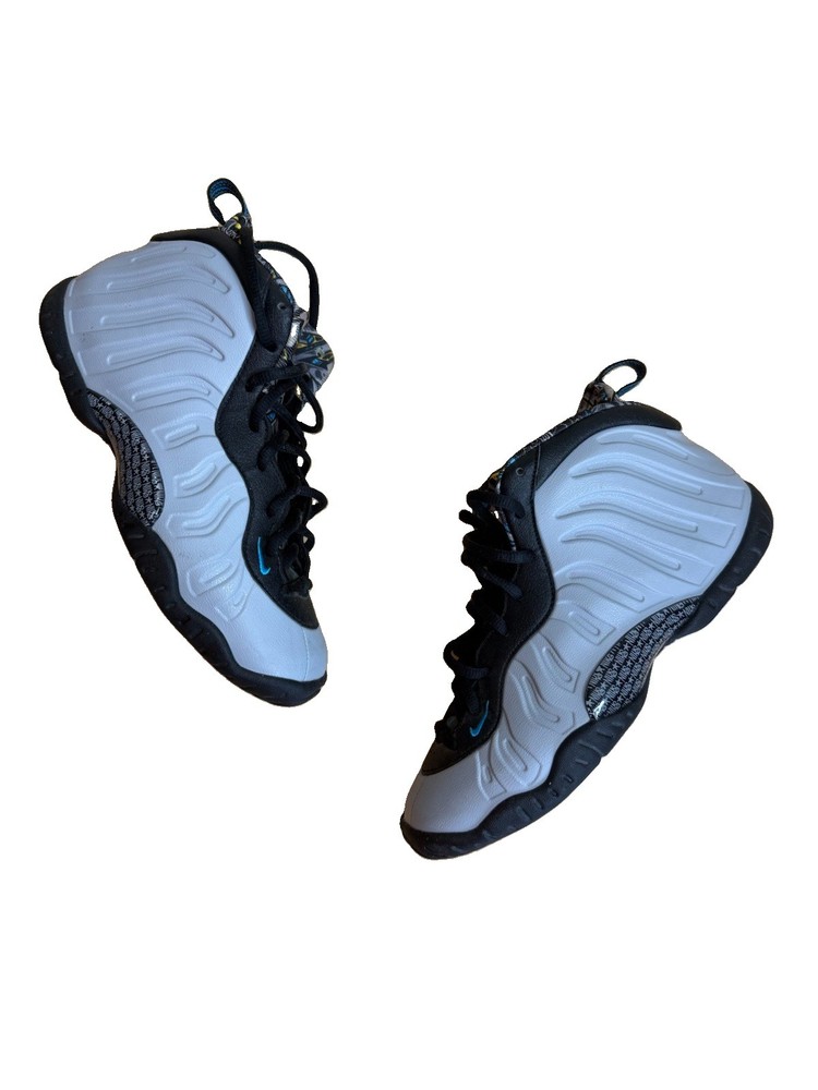 Nike Little Posite One GS „Graffiti“ Wolf Grey Blue 644791-009 Size 6y