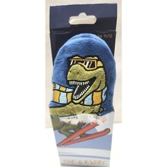 Zac & Evan Kids Slippers Ski T-Rex Plush Slide House Shoes, – Kids 11/12