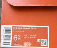 Nike Star Runner 5 (GS) Kids Low Top Mesh Sneakers 6.5Y Black/Pink/White