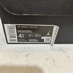 Air Jordan 1 MID – Coral Chalk/Pinksicle Sneaker Shoe Tennis Punk Grunge 4.5Y