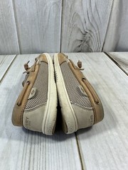 SPERRY TOP SIDER SHORESIDER LEATHER BOAT SHOES CHILDREN 3M TAN CASUAL BOATING