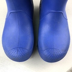 Crocs Kids Size J2 Handle It Blue Easy On Lightweight Pull On Rubber Rain Boots