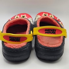 Mickey Mouse Fur Lined Crocs Toddler C11 Black Red Yellow Winter Clogs