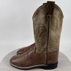 Cody James Youth Size 5 D Brown Leather Cowboy Boots Western Square Toe