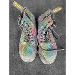 Dr. Martens 1460 Pascal J Kids Rainbow Metallic Scaly Suede Boots Size 11 US