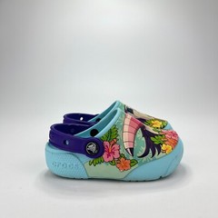 Crocs Kids Fun Lab Lights Toucan Ice Blue Slip On Walking Clogs Kid’s Size 10
