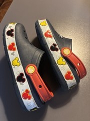 Crocs Kids Crocband Micky Mouse Clogs Size J1 Unisex Blue With Red Strap